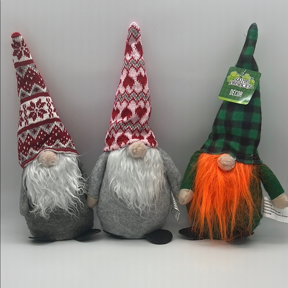 Primitives Gnome Set - Red, Green, Gray